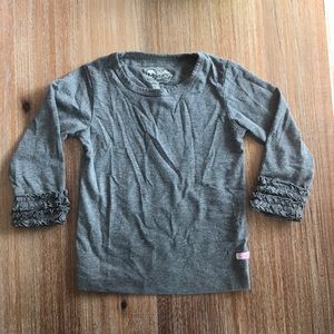 Ruffle Butt’s grey long sleeved t-shirt, 2T